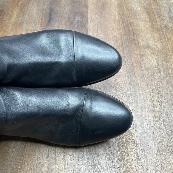 House of Harlow Ankle Boots Womens Size 39.5 US 8.5‎ Black Leather - Picture 5 of 11